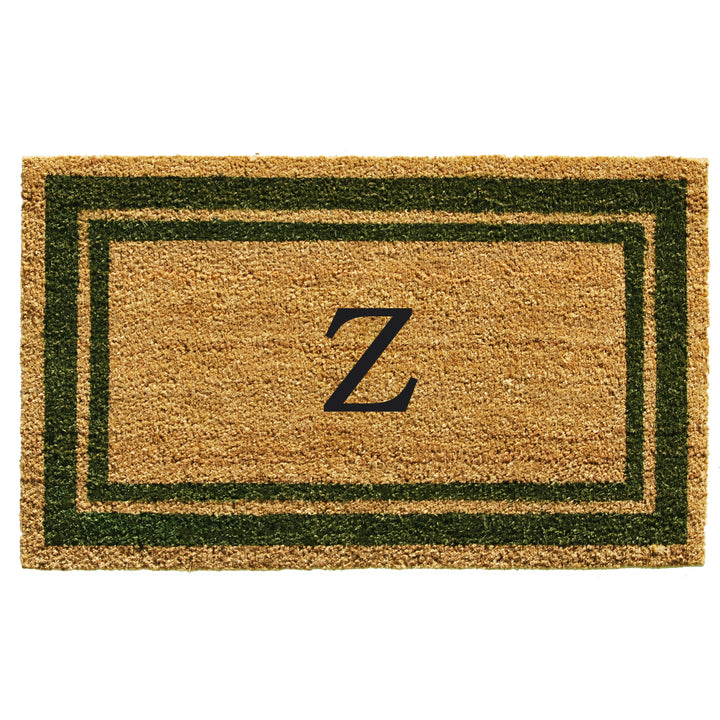 Sage Green Border Monogram Doormat