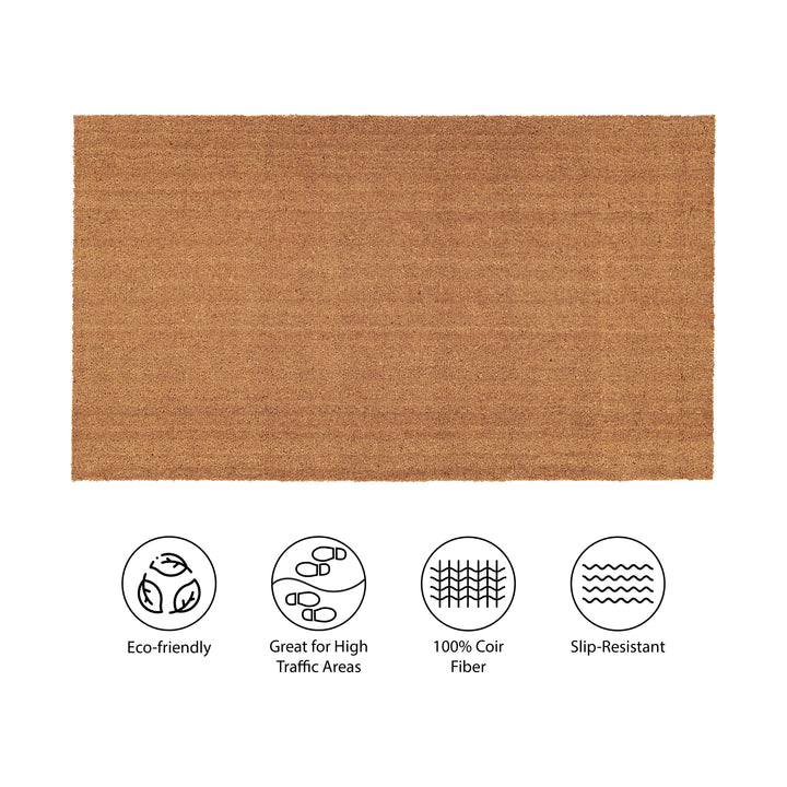 Natural Coir with Vinyl Backing Doormat