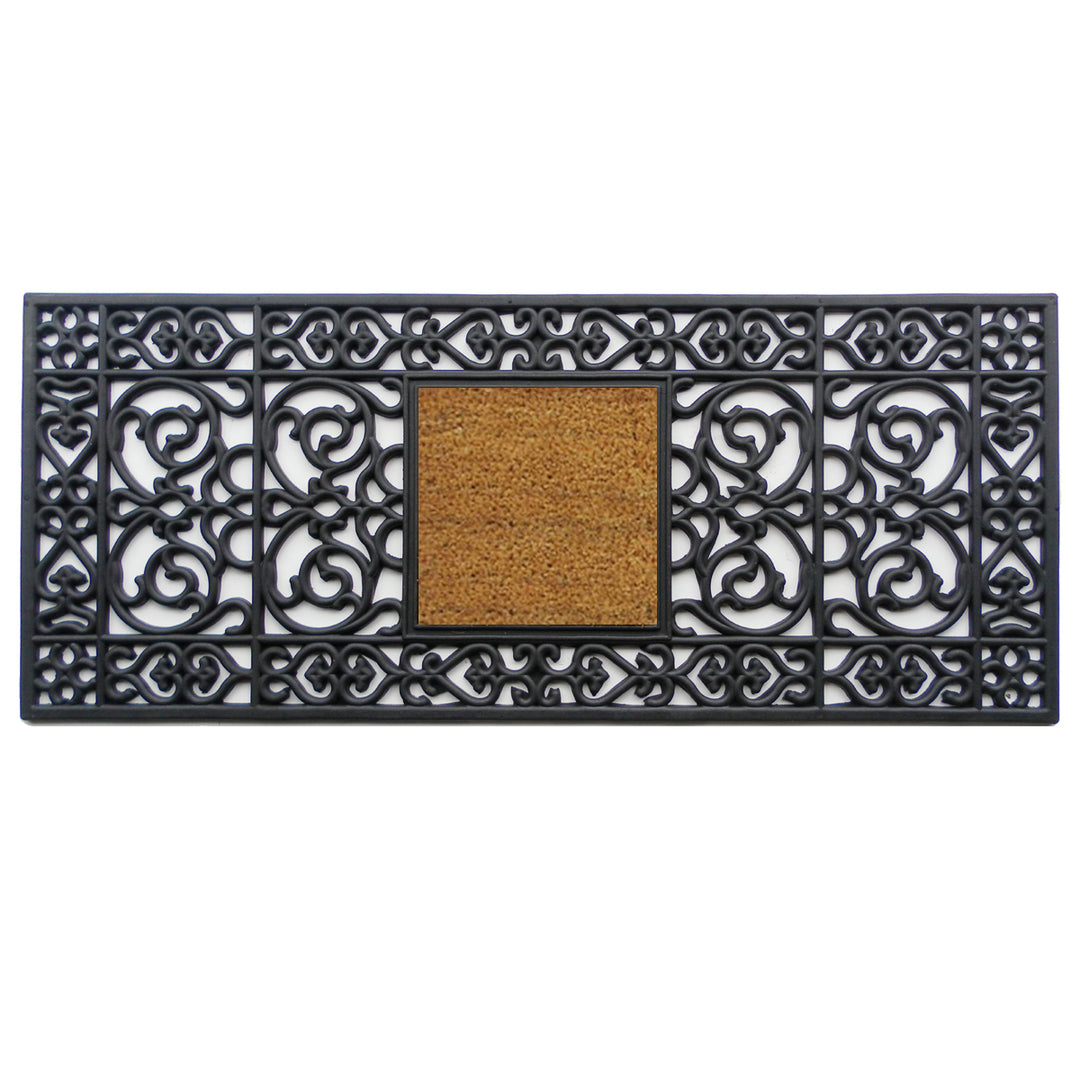 Rubber Doormat w/ Interchangeable Inserts 17"x41"