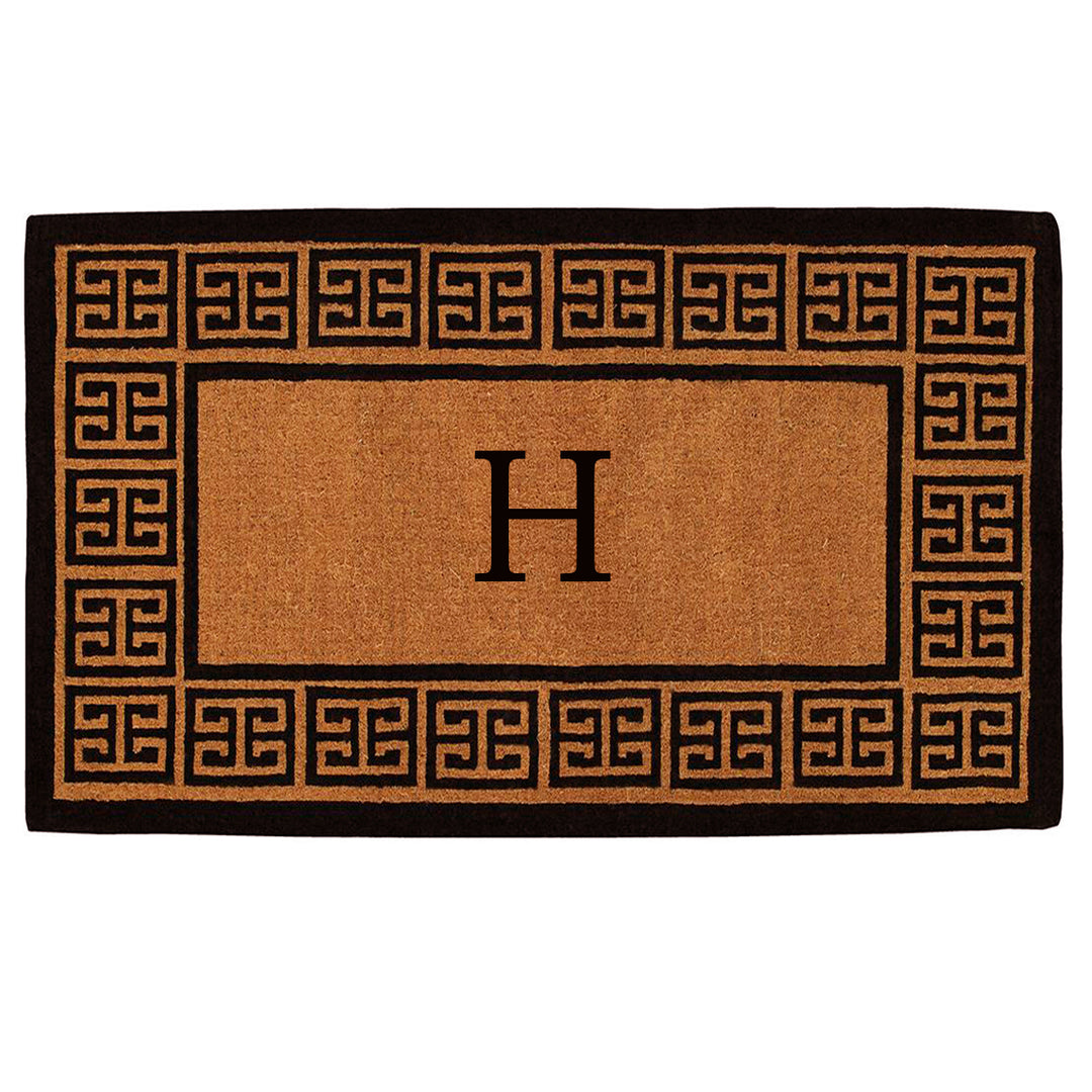 The Grecian Monogram Doormat-18"x30" 18"x30" / H