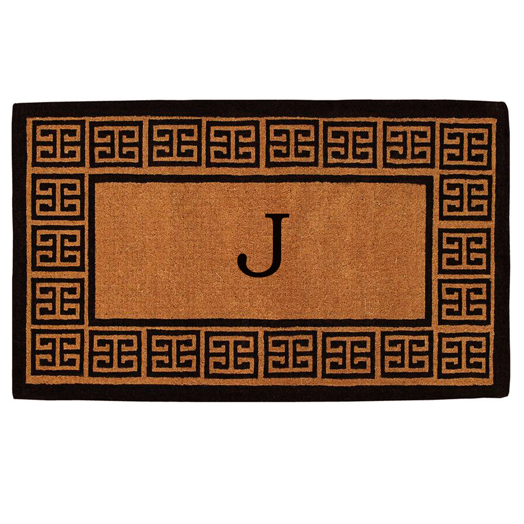 The Grecian Monogram Doormat-18"x30" 18"x30" / J
