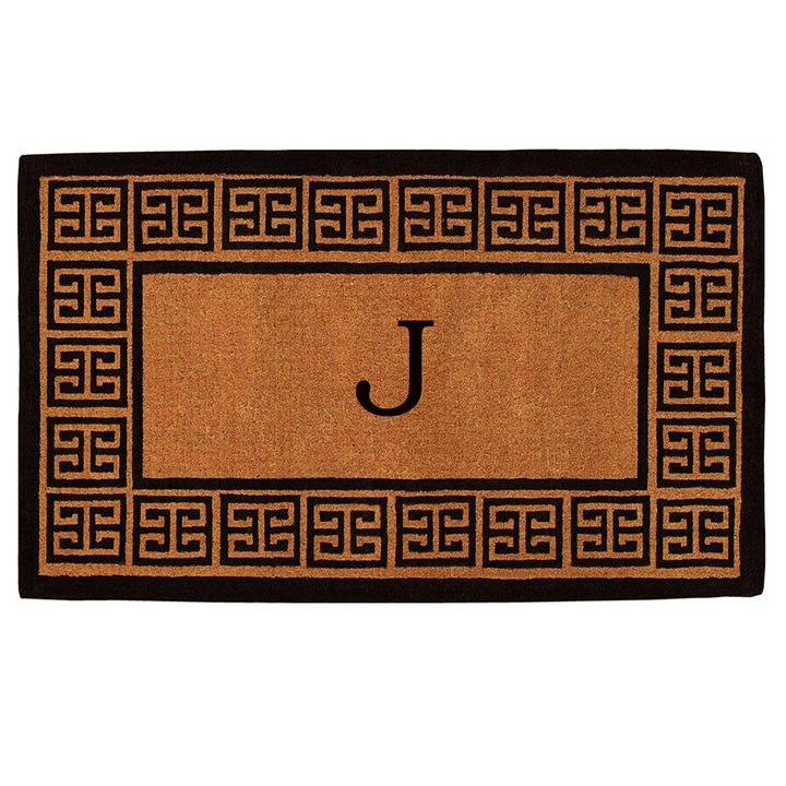 The Grecian Monogram Doormat-18"x30" 18"x30" / J