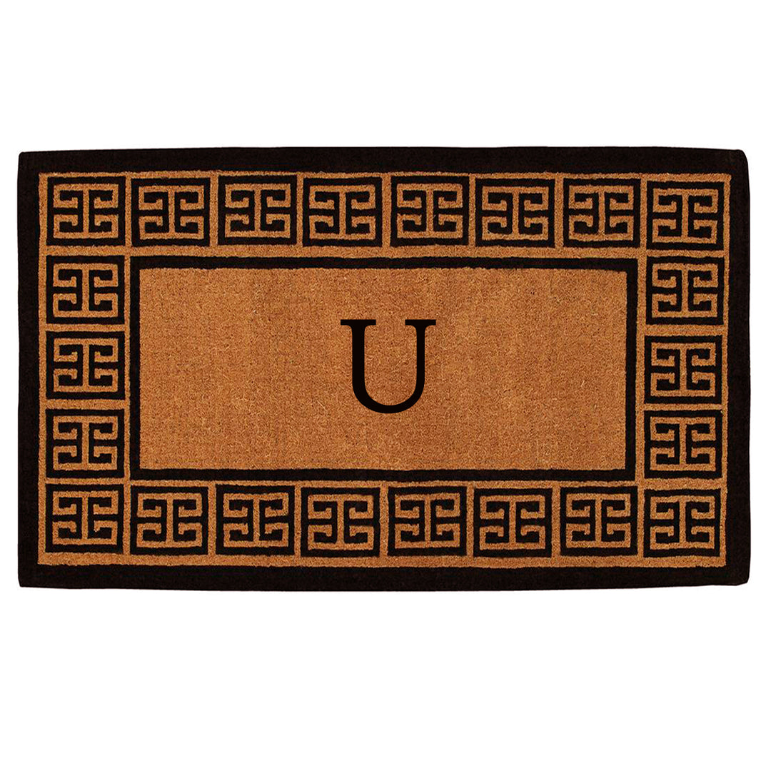 The Grecian Monogram Doormat-18"x30" 18"x30" / U