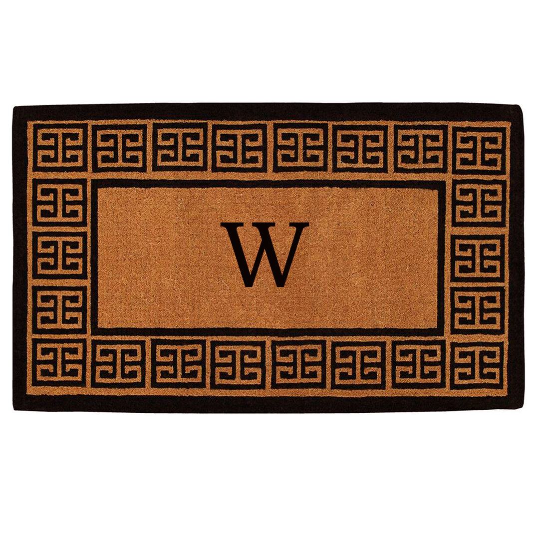The Grecian Monogram Doormat-18"x30" 18"x30" / W