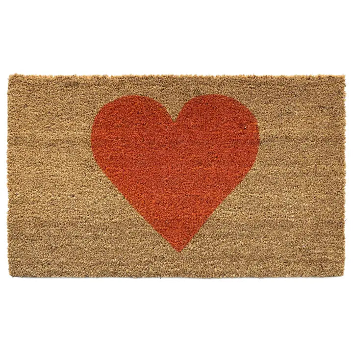 Red Heart Doormat