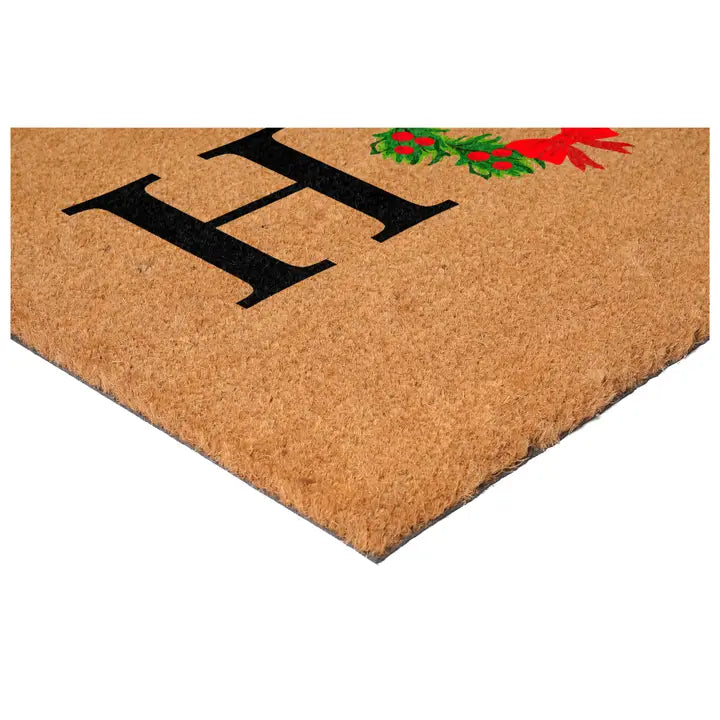 Home Christmas Wreath Doormat