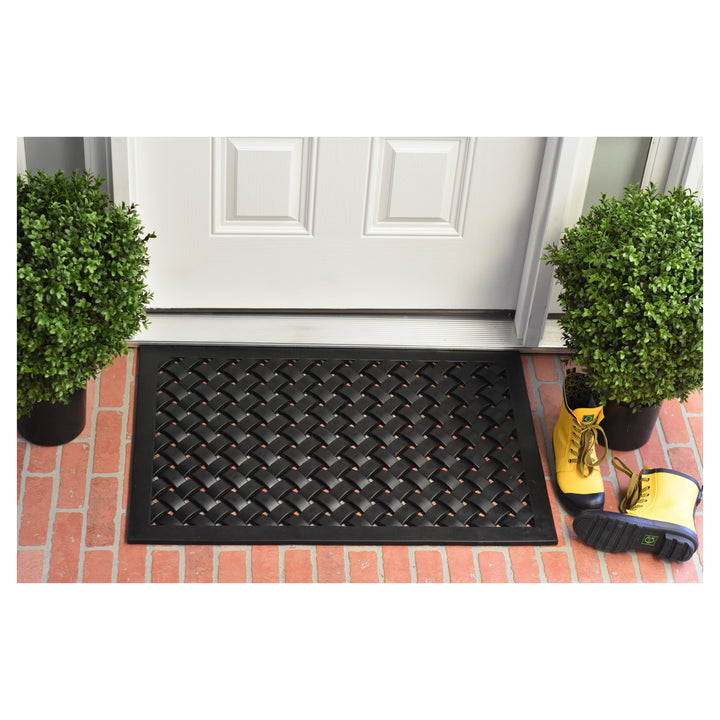 Hampton Weave Rubber Doormat 24"x36"
