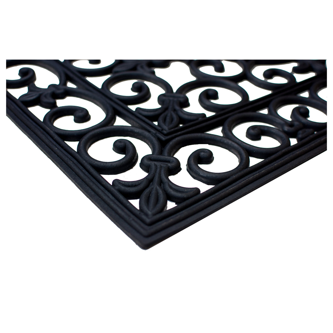 Fleur De Lis Rubber Doormat 18"x30"