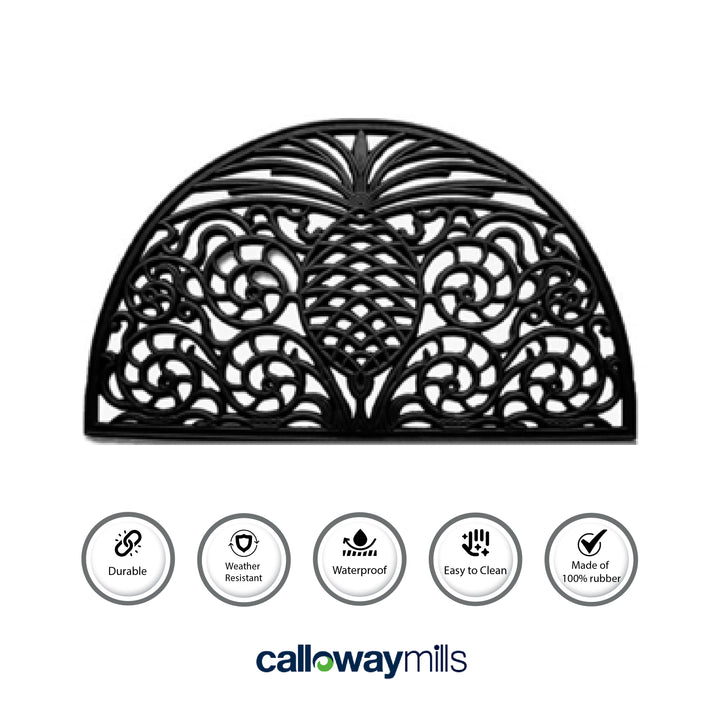 Pineapple Grandeur Rubber Doormat